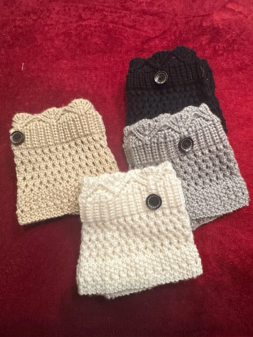 Boot Toppers - Ivory, Beige, Gray, Black